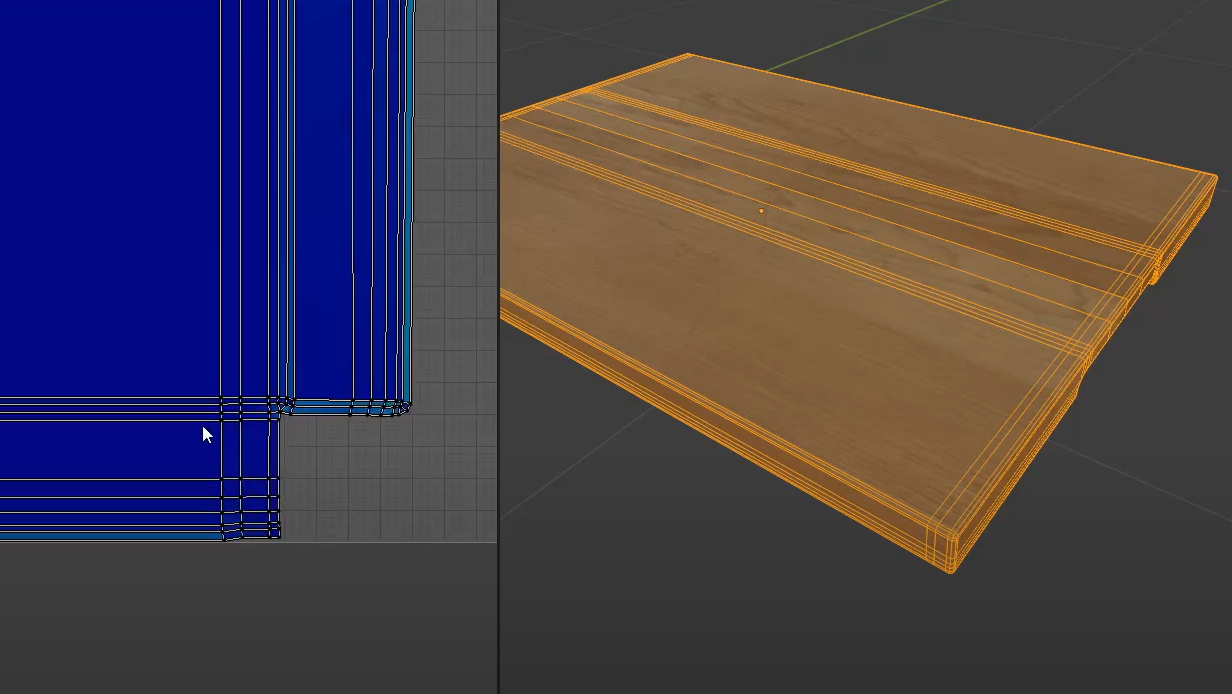 closer look at the mesh's UVs