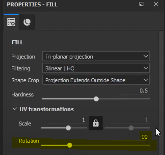 rotate the material to 90 degrees or to whichever direction you want it to be