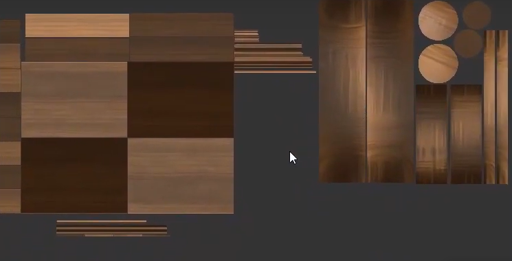 some parts of the mesh have the wood grains facing the wrong direction