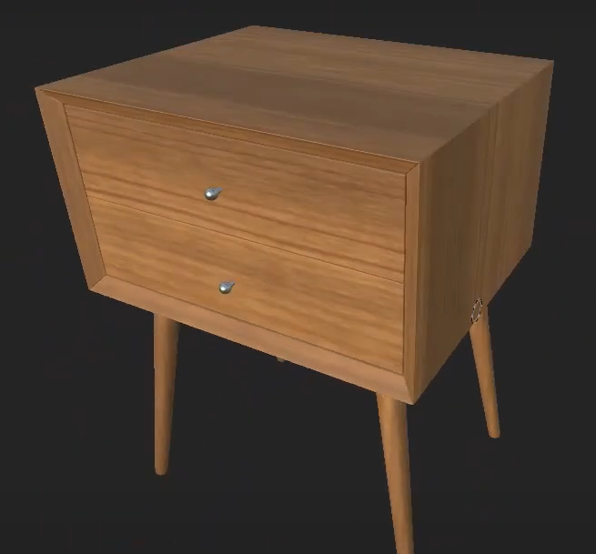fully textured bedside table!