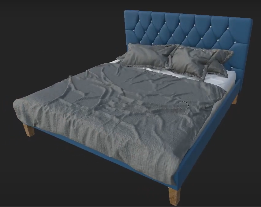 texture a bed using mostly smart materials!