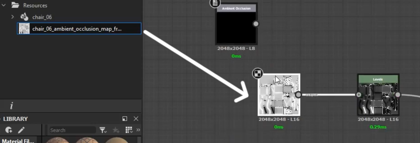 maps you baked for your mesh and export that material