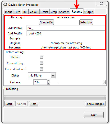 GIMPで画像のバッチサイズ変更