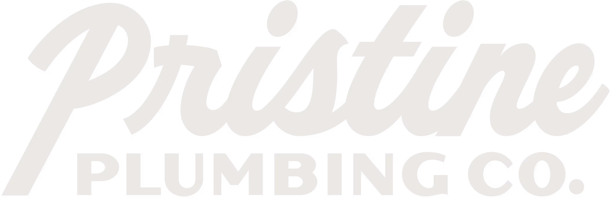 Logo for Prisithee Plumbing Co. with 'Prisithee' in script font and 'PLUMBING CO.' in bold uppercase letters.