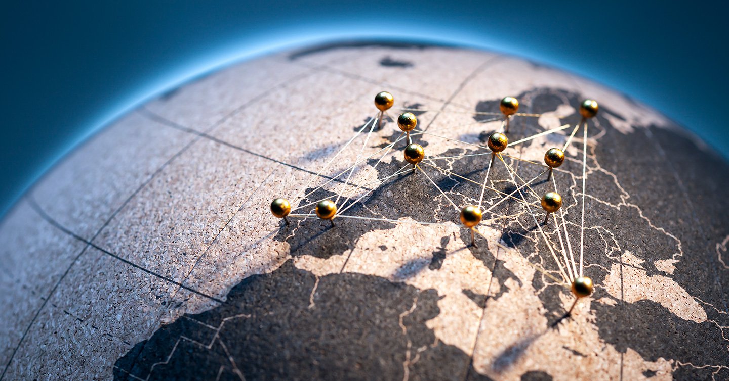 Global polymer trade and international supply chain network