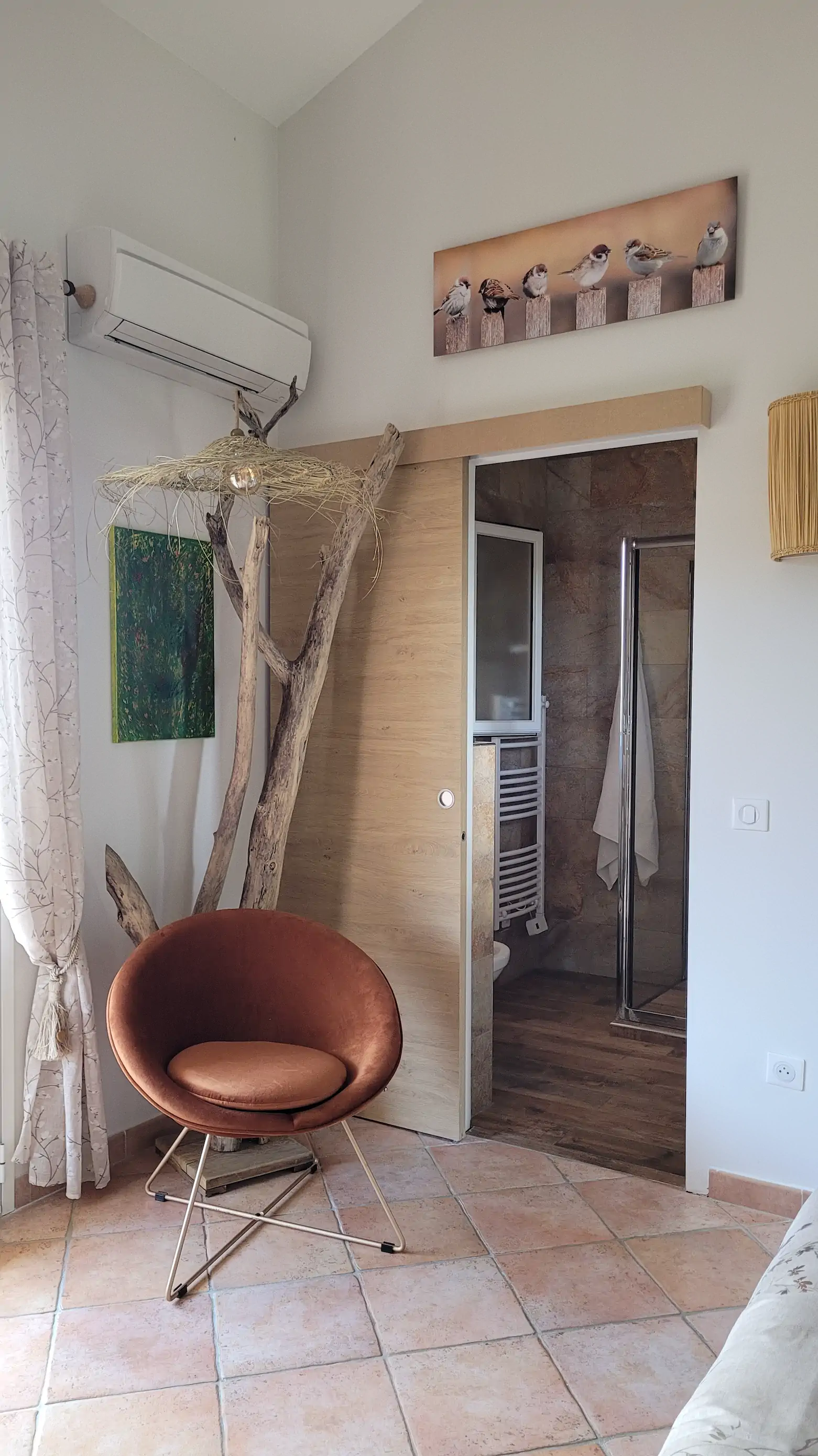 Accès salle de bain chambre l'arbousier maison d'hôtes corse