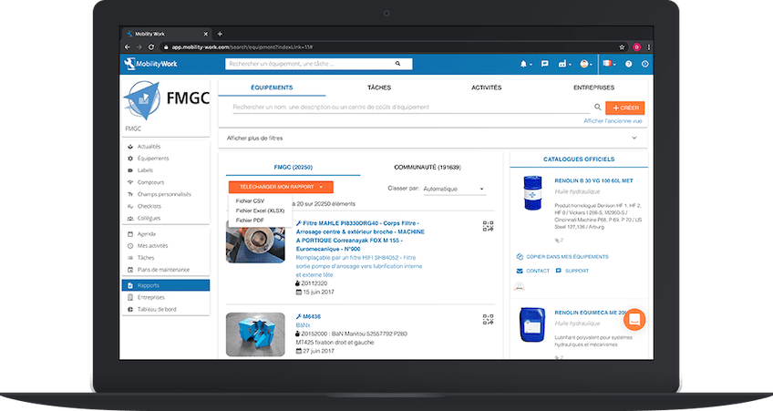 rapport gmao maintenance
