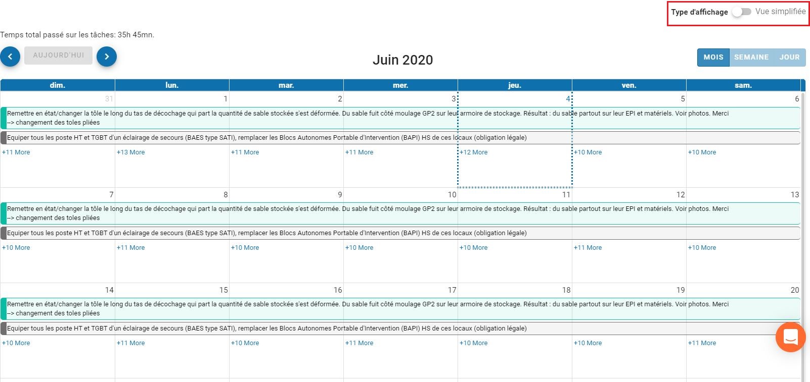 agenda gmao gestion de maintenance