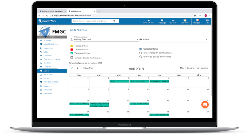 Planning de maintenance prédictive dans une GMAO mobile