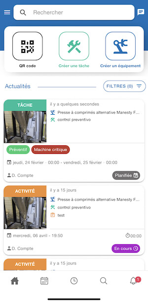 newsfeed mobile gmao