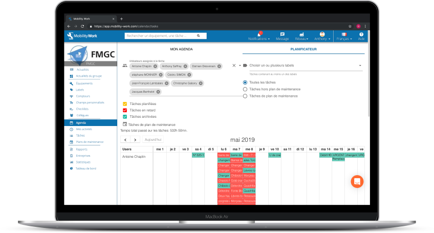 Planifier larrêt technique grâce au planificateur de la GMAO