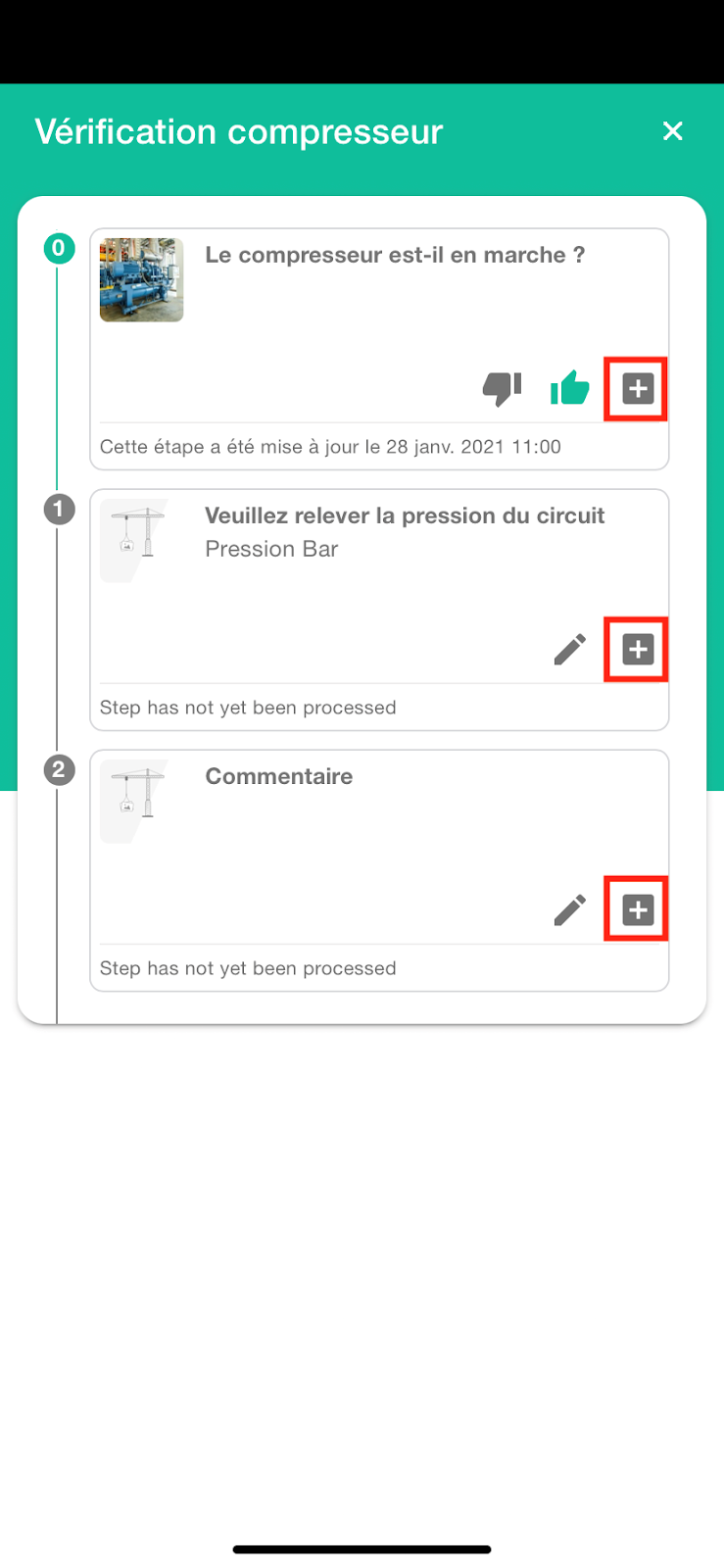 GMAO mobile checklist
