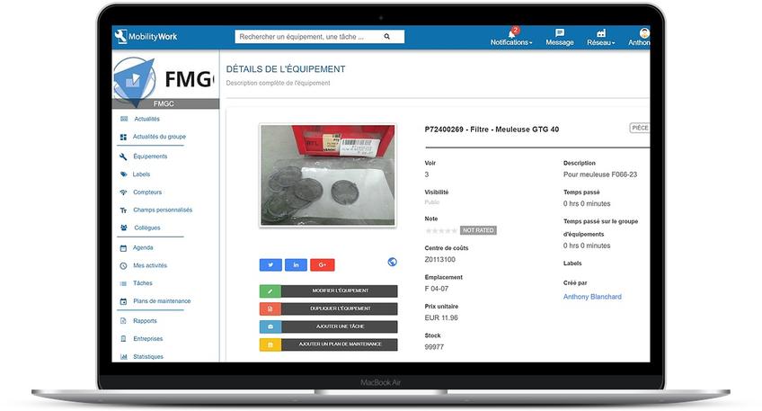 pièces détachées logiciel gestion de stock