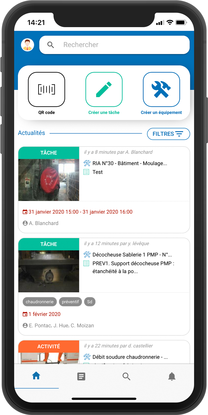 gmao mobile cosmétique