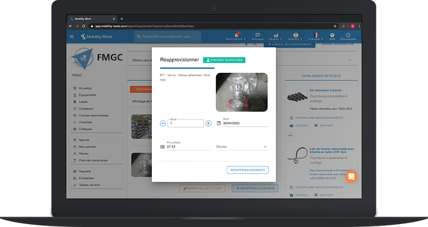 gestion des stocks gmao