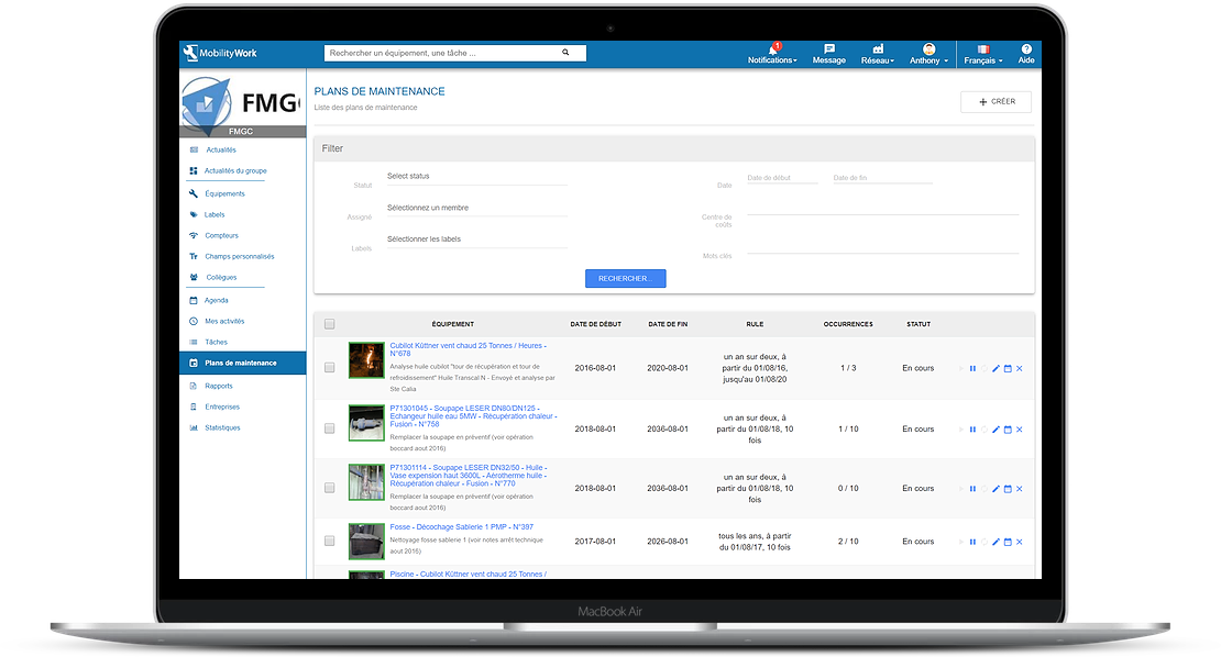 gmao mobile maintenance hôpital