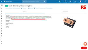 Commander une pièce détachée dans le catalogue RS Components