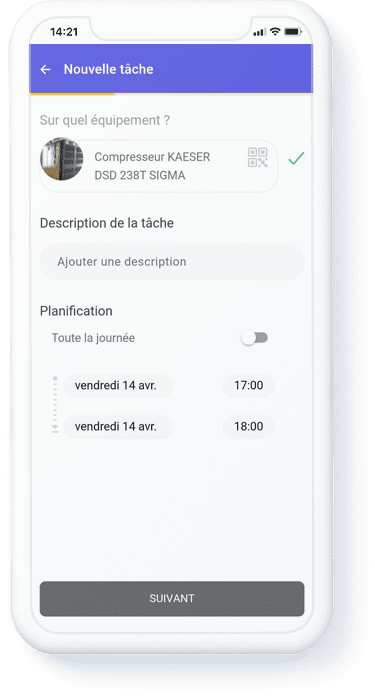 Nouvelle tâche - Mobility Work GMAO