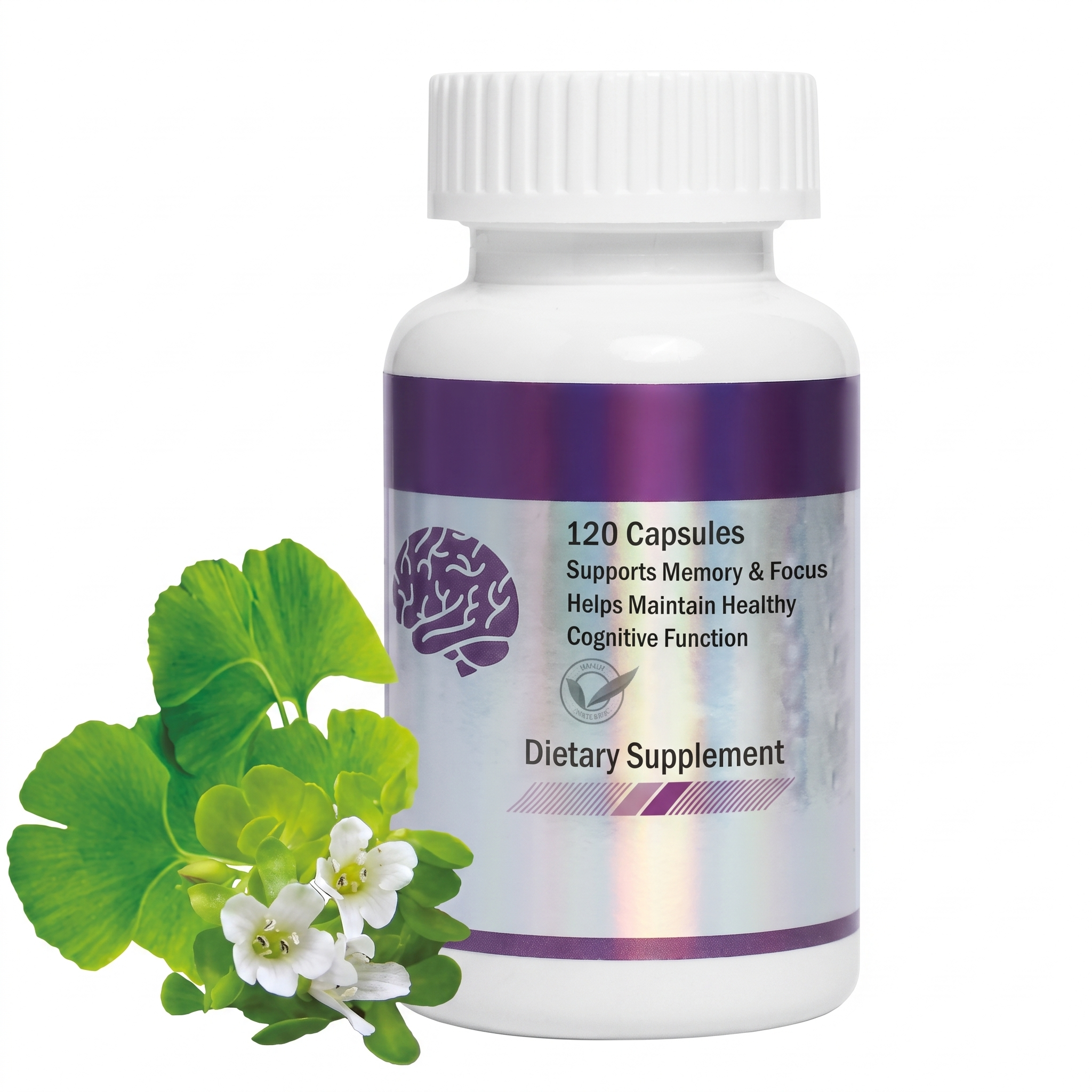 Generic memory and focus supplement bottle