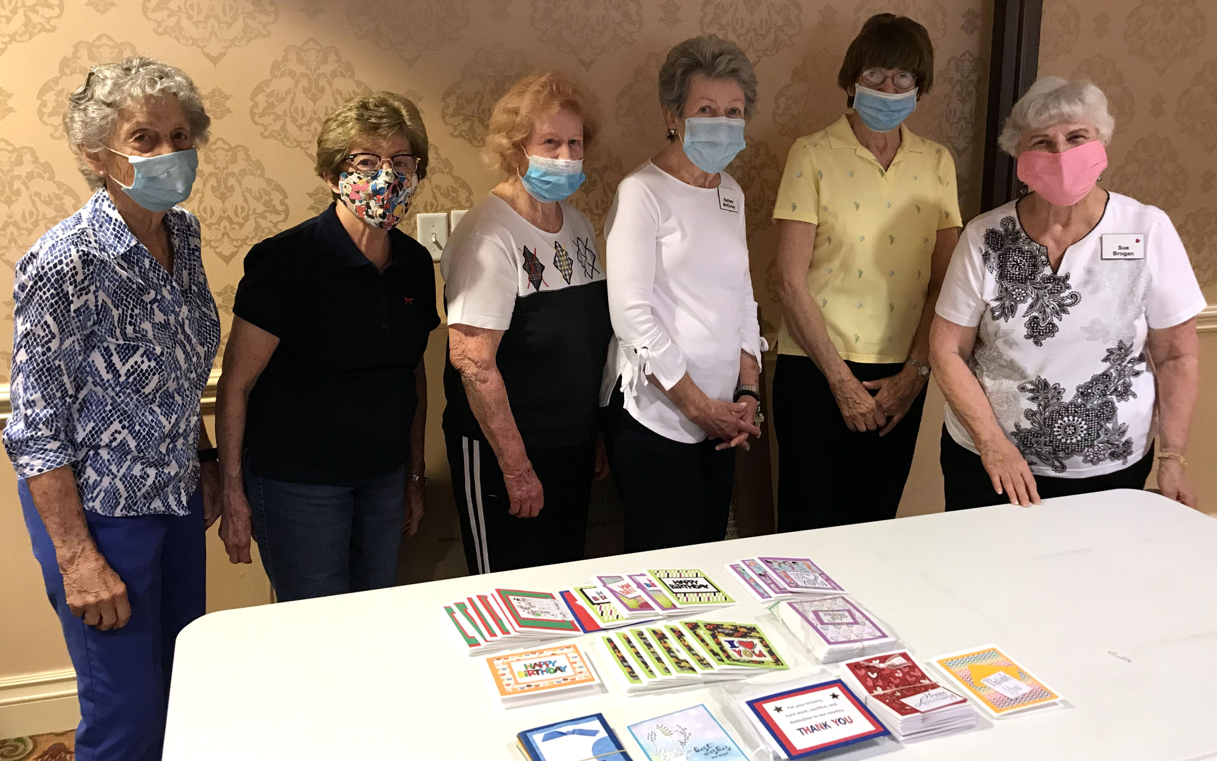 Group of residents involved in the "Cards For Soldiers" Project