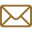 Orange and white envelope mail icon with a letter inside on a white background.