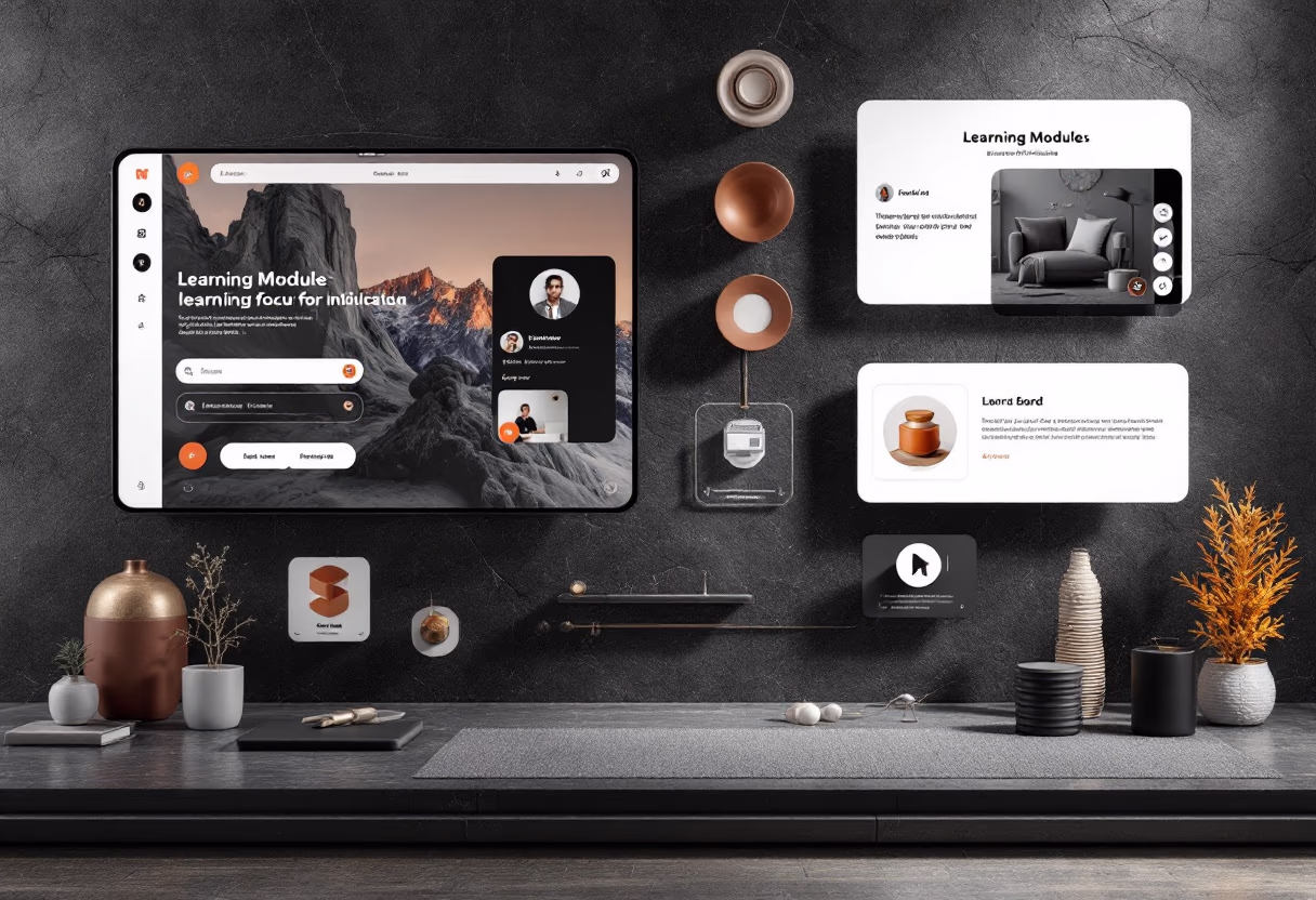 <subject>[interface] image of a screenshot of a learning module (for a edtech business)</subject>
