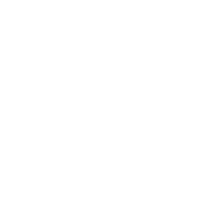 Cartoon character with a topknot happily holding a fork and knife with a large sausage on a plate in front of them.