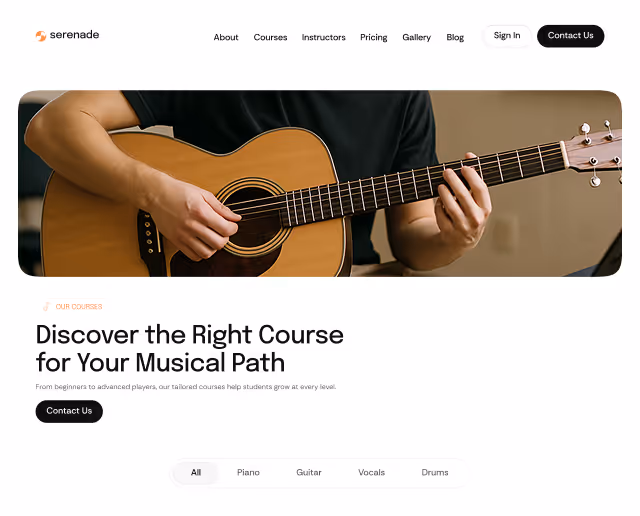 Serenade - Webflow Template