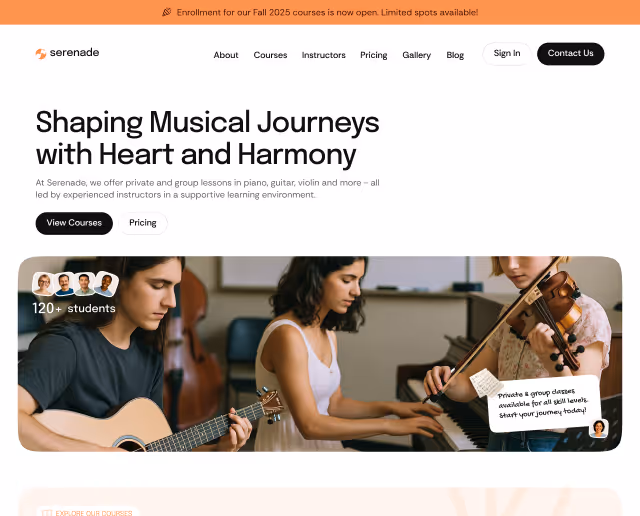 Serenade - Webflow Template