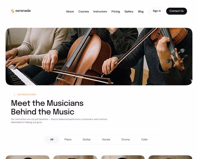 Serenade - Webflow Template