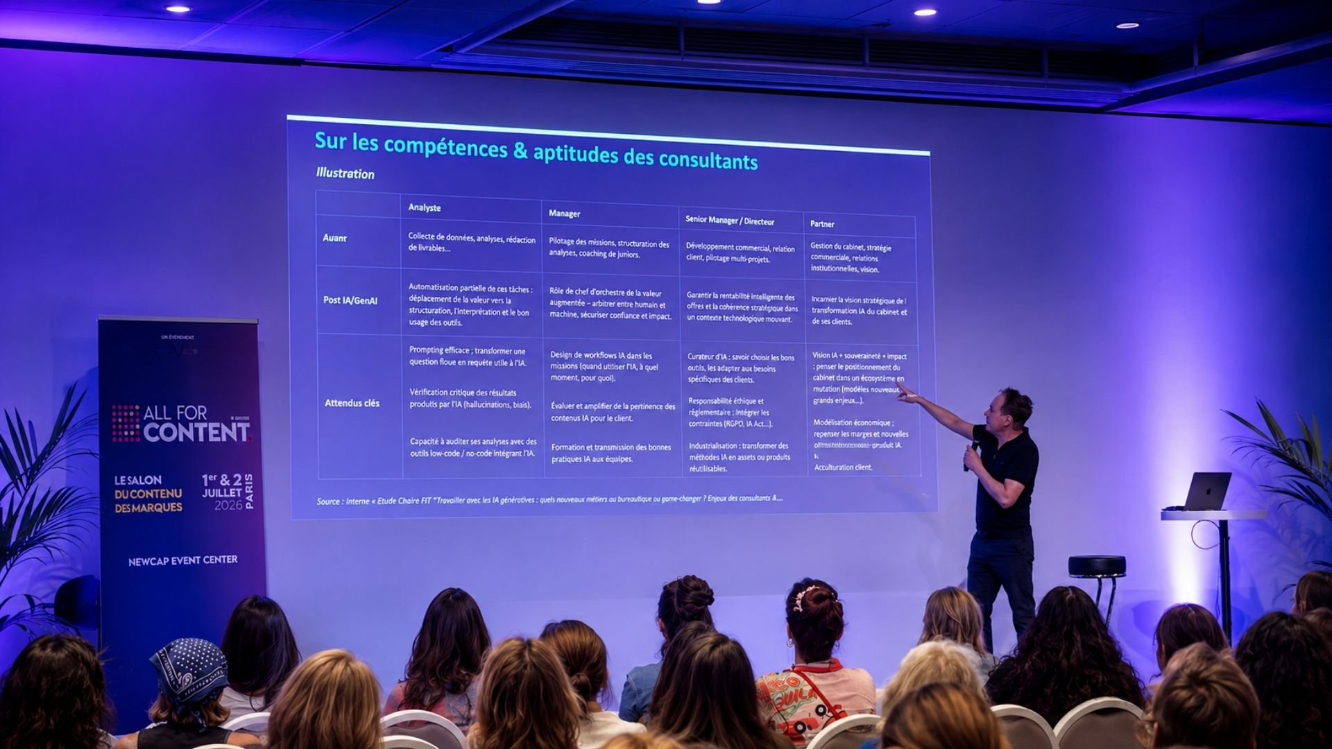 Conférence sur l'IA et la création de contenu au salon All for Content 2026 à Paris