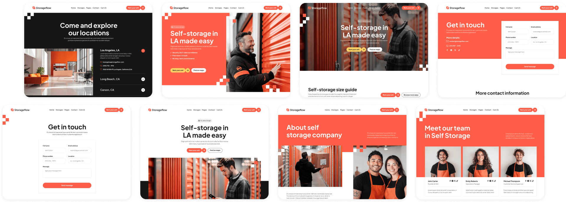 Storageflow - Template Banner - Local Storage Webflow Template | BRIX Templates
