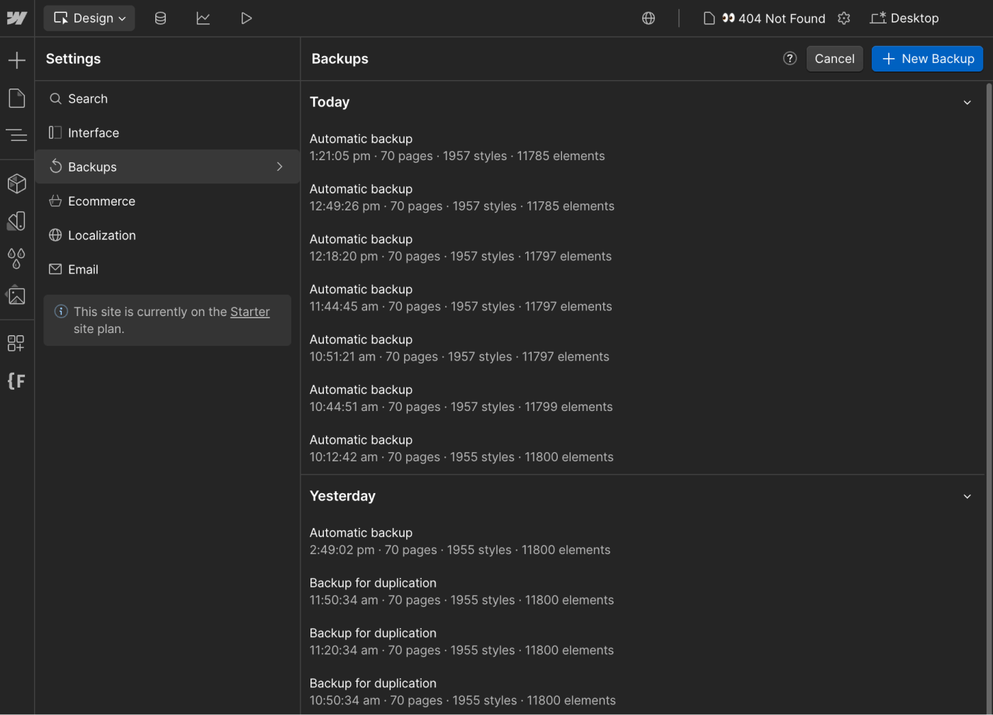 Backups - Storageflow Webflow Template | BRIX Templates