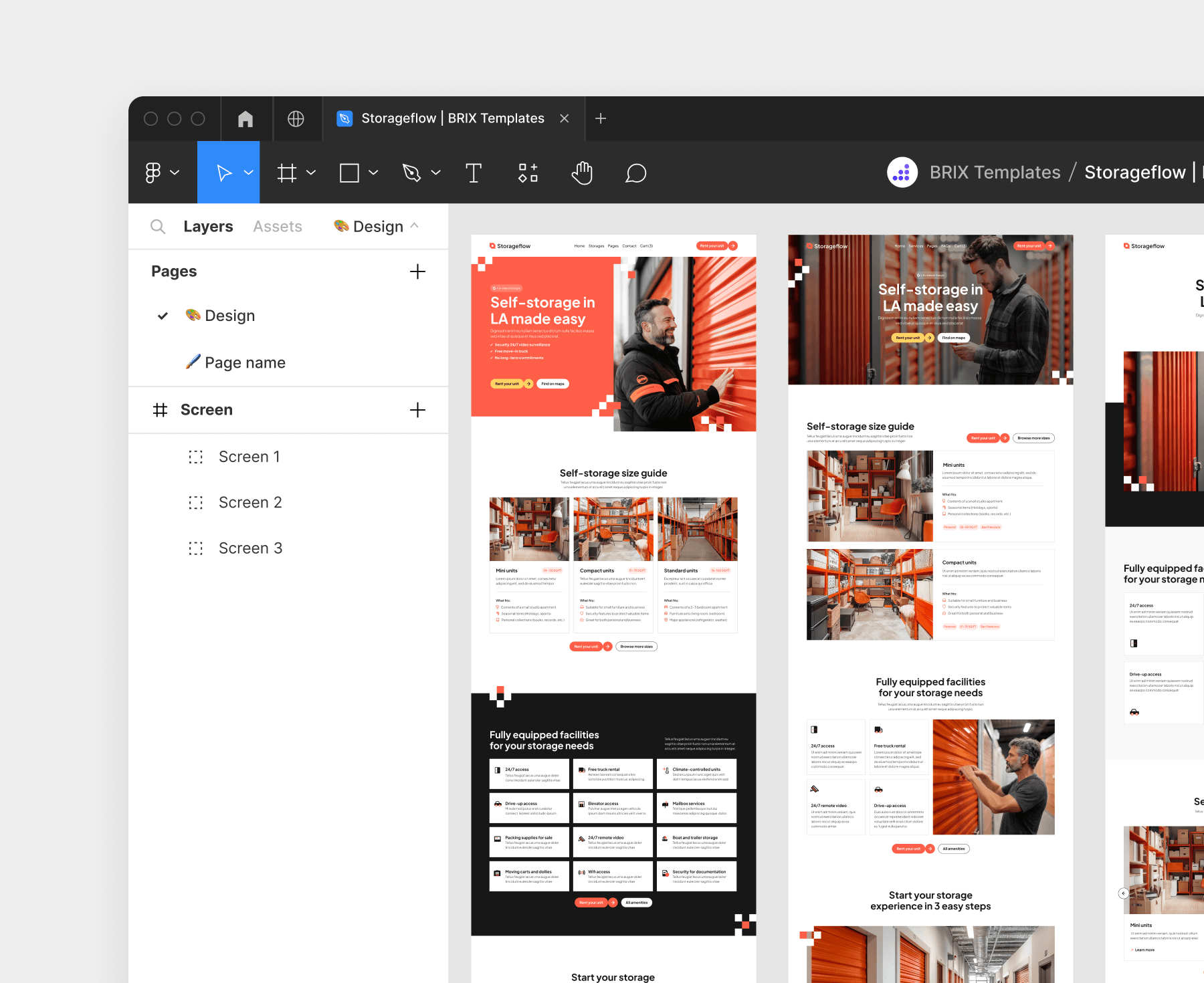 Storageflow - Figma File Included - Local Storage Webflow Template | BRIX Templates
