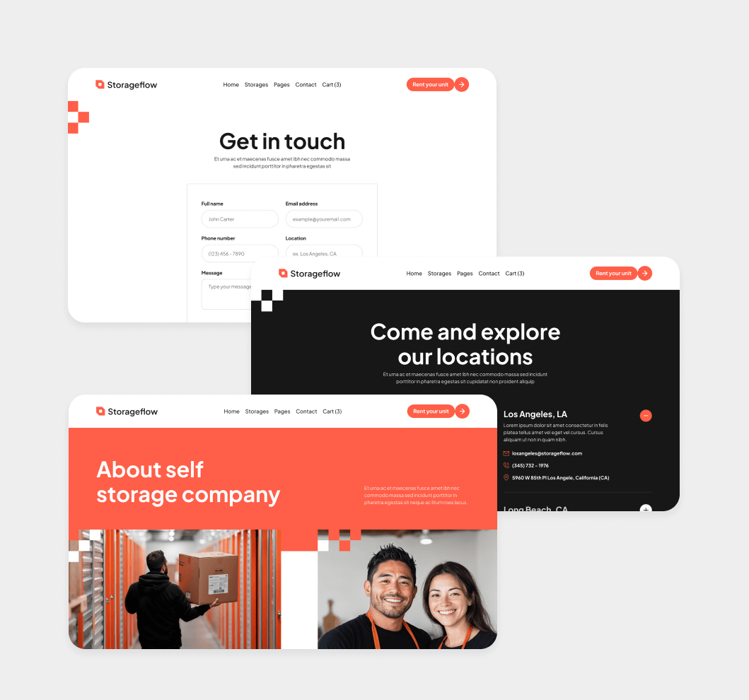 Storageflow - 65 Sections Included - Local Storage Webflow Template | BRIX Templates
