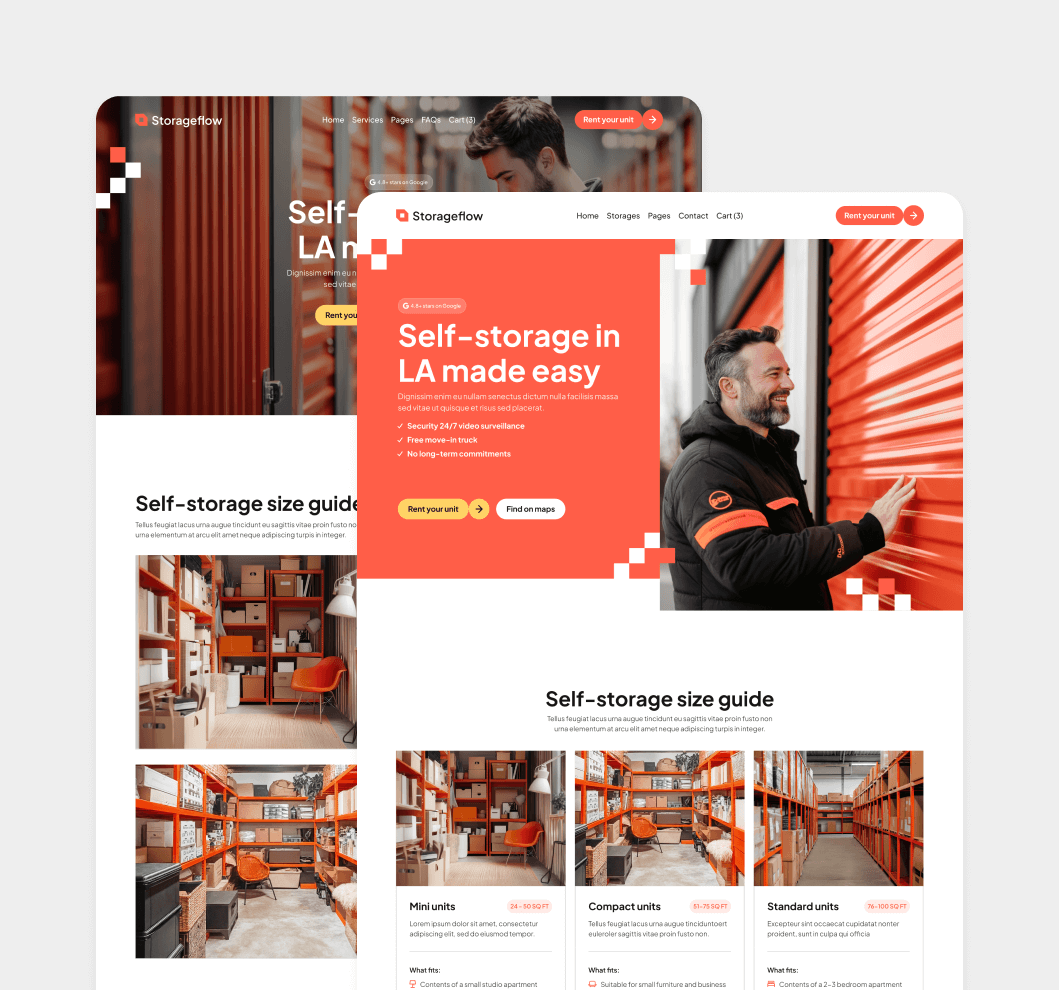 Storageflow - 20 Pages Included - Local Storage Webflow Template | BRIX Templates
