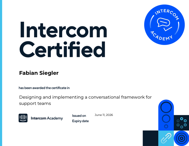 Intercom Zertifikat