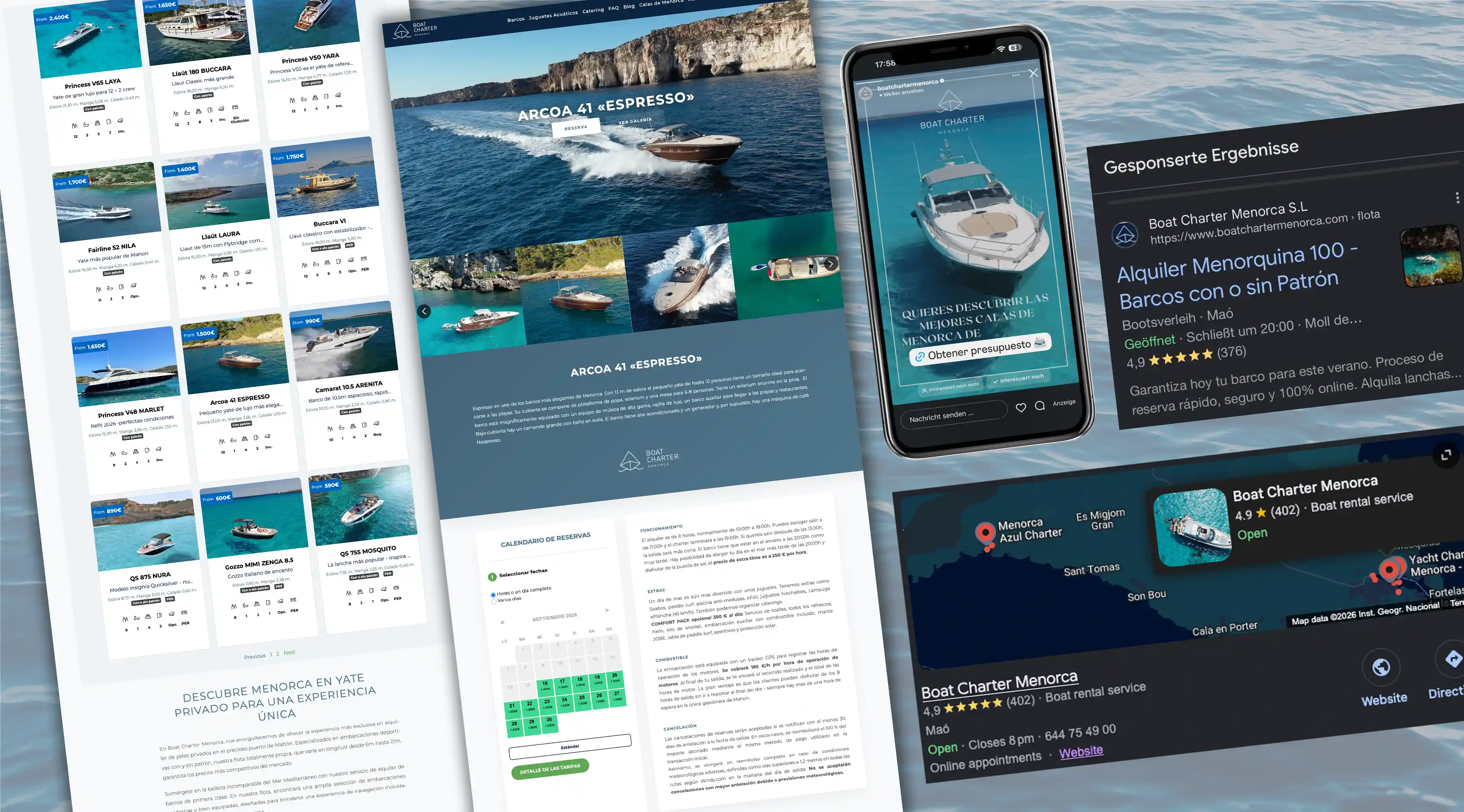 Boat Charter Menorca Referenz