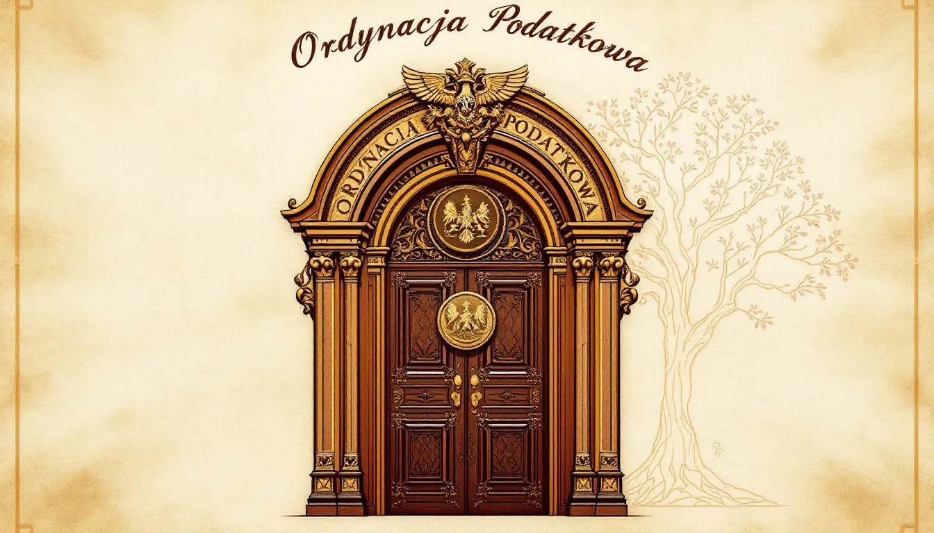 Struktura ordynacji podatkowej z uwzględnieniem organów podatkowych.