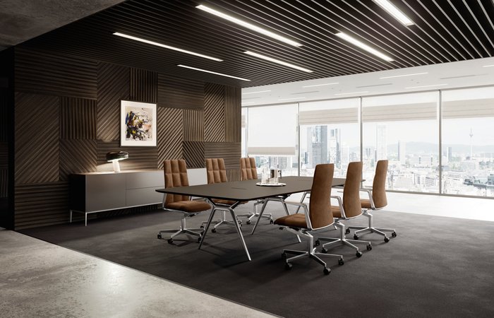 Auch der Besprechungsraum hat zukünftig wohnlichere Ausstrahlung