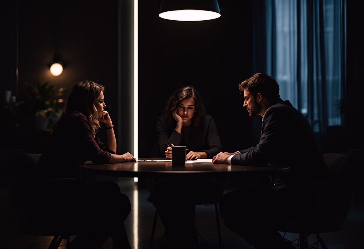 image of team discussion (for a hr tech)