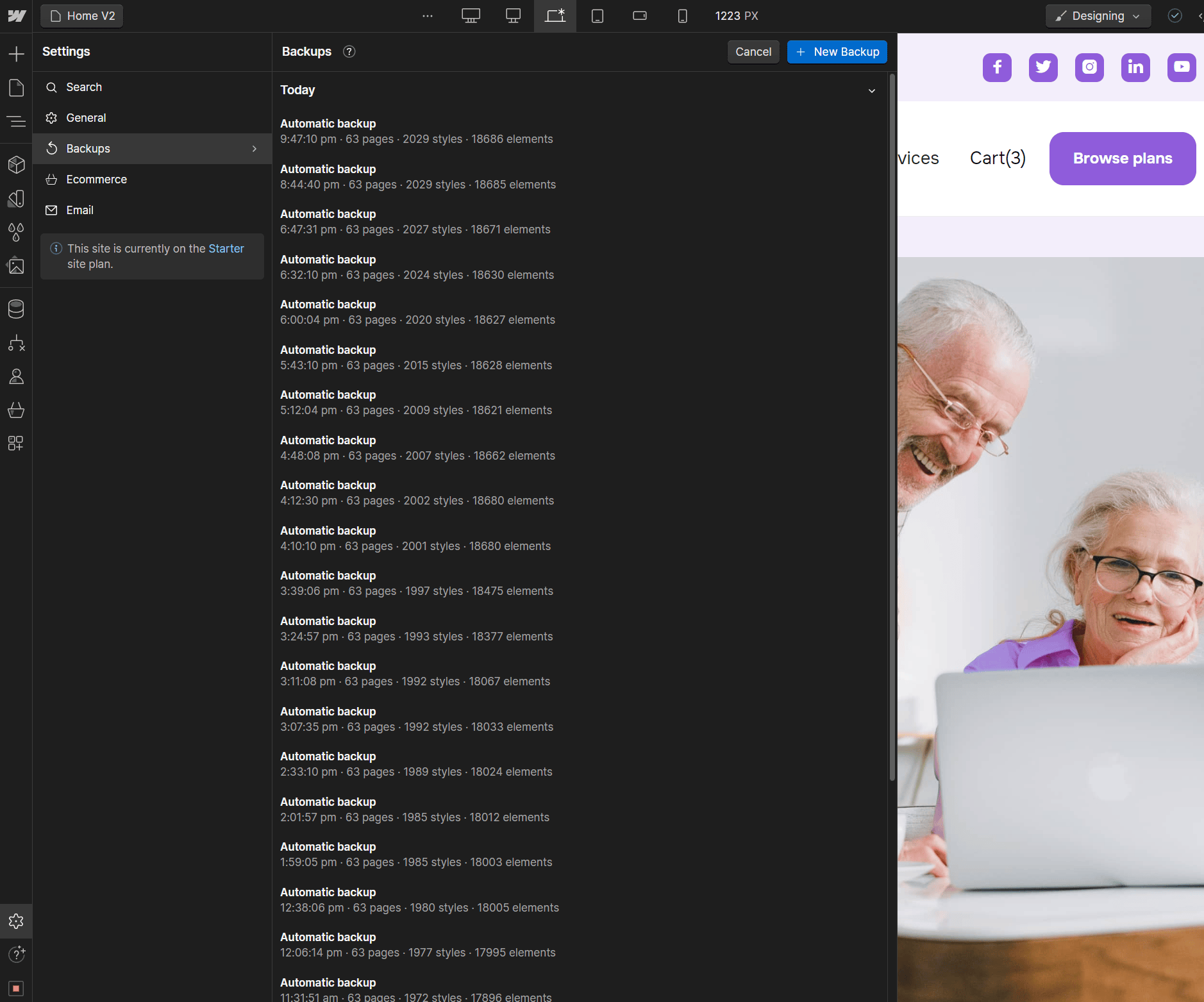 Backups - ElderlyCare X Webflow Template