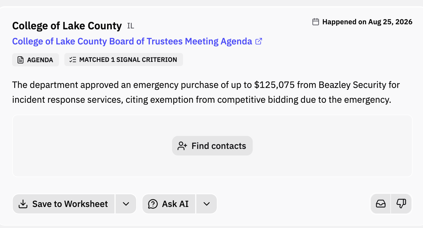 Pursuit signal: College of Lake County approves $125,075 emergency cybersecurity incident response purchase