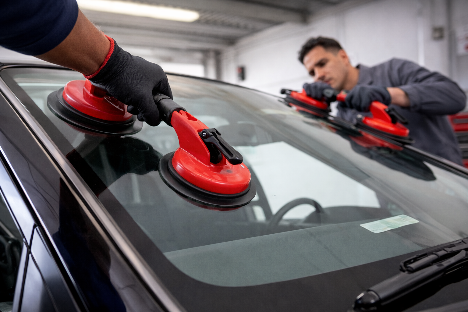 image of window repair (for an automotive service)