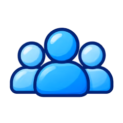 Blue gear icon representing settings or configuration.