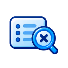 Blue gear icon representing settings or configuration.