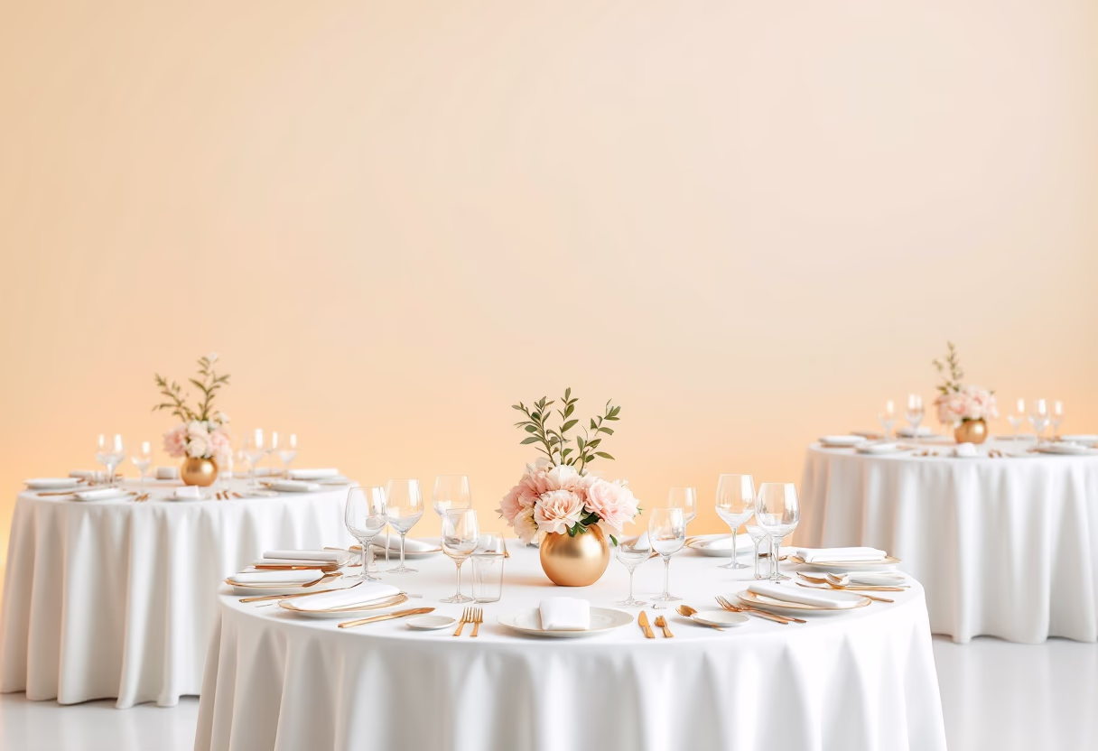 chic fundraising gala setup