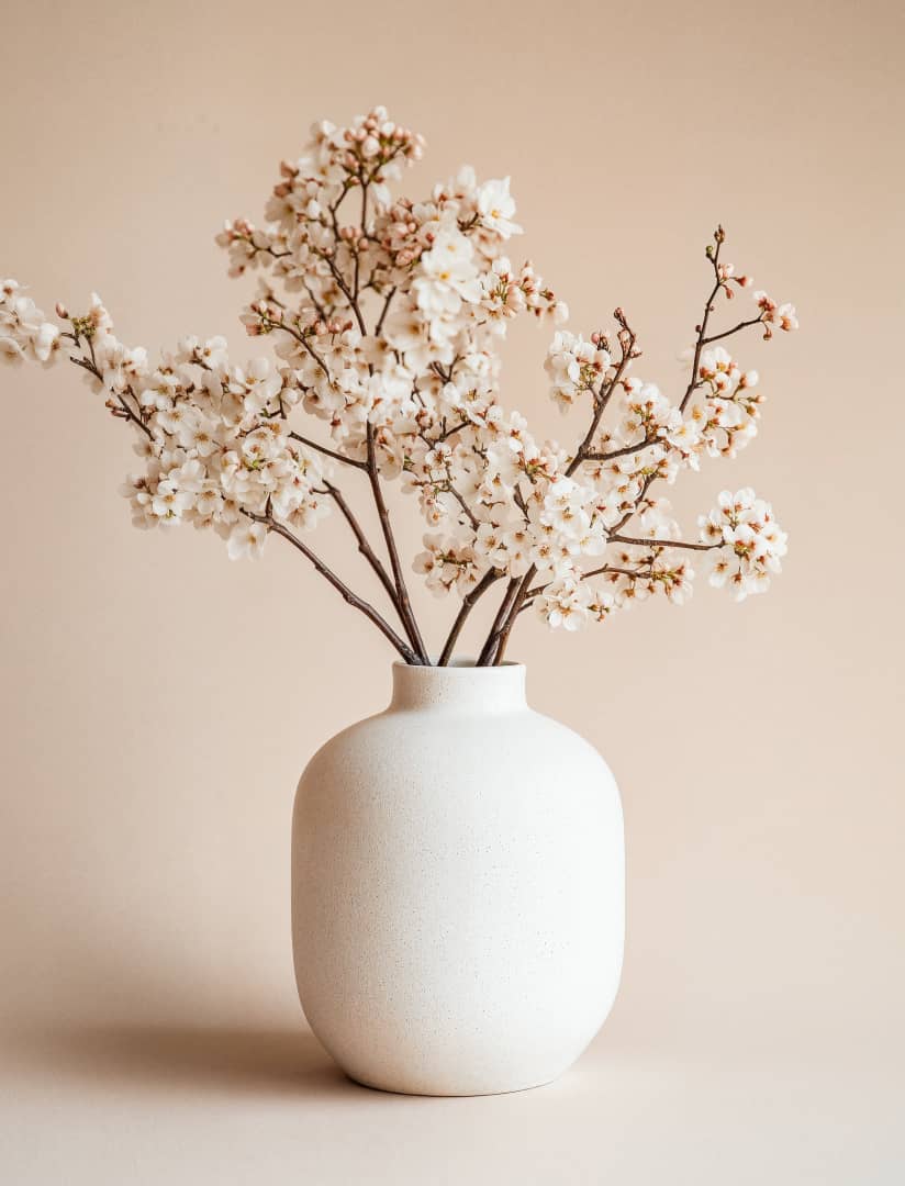 Blossom Whisper Ceramic Vase