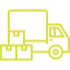 Transporter mit Paketen Icon gelb