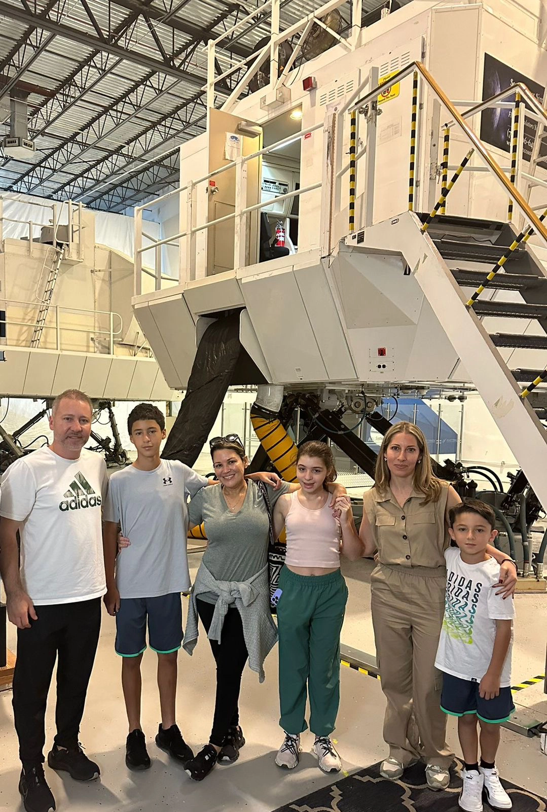 Family picture with simulator